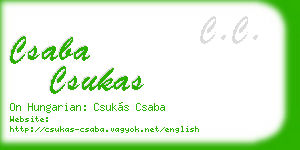 csaba csukas business card