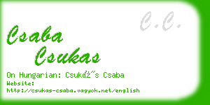 csaba csukas business card